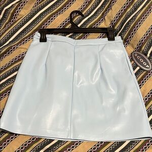 Chic Light Blue Mini Skirt
